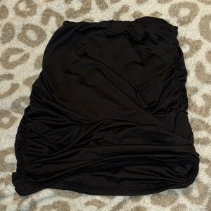 Black Ruched Skirt
